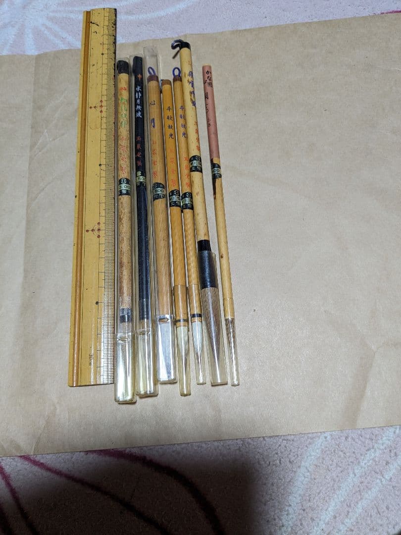 書道用筆（太筆、中筆、小筆）合計110本