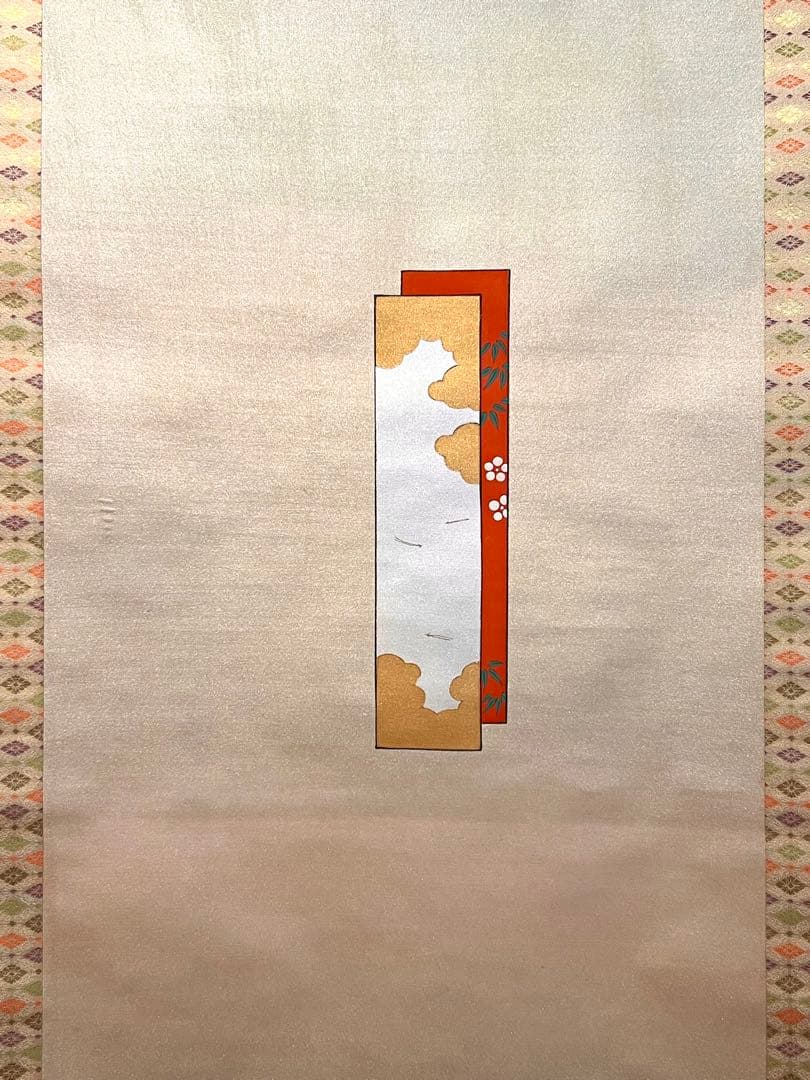 国井道成 掛け軸 掛軸『立雛』 絹本 雛祭り ひな祭り 日本画国井幸雪師事 直筆