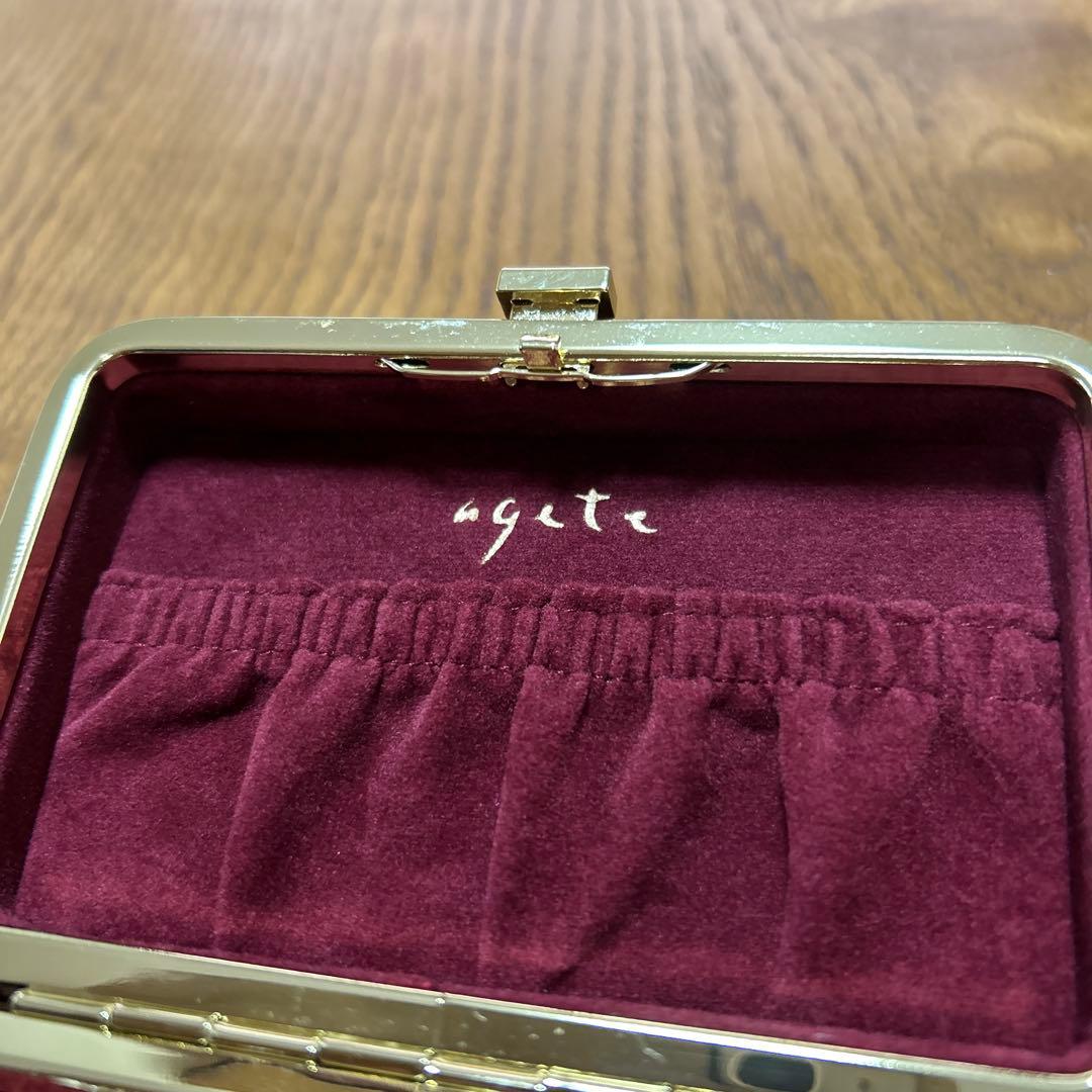 agete　K10 charm 付きピアス　ケース付き