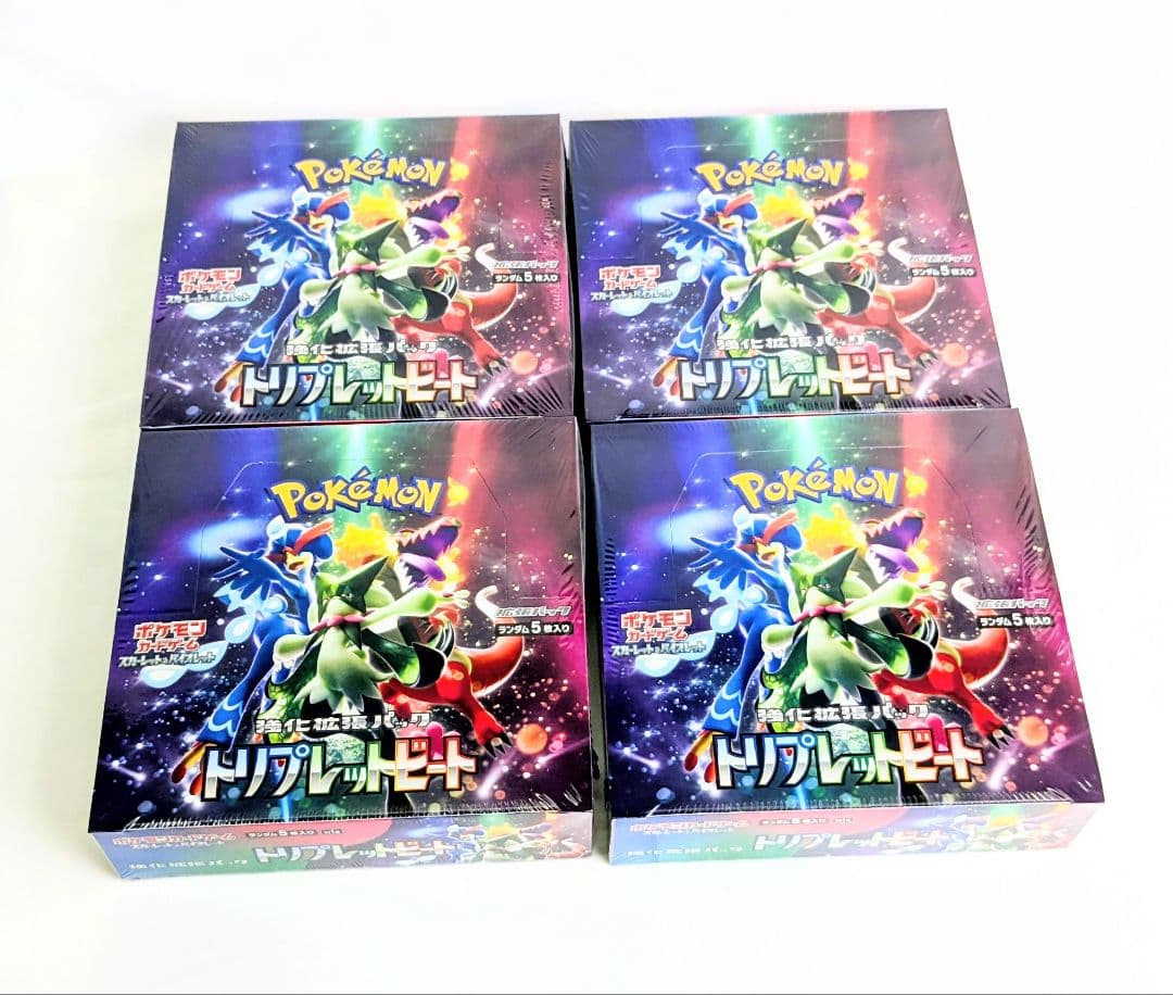 新品・未開封 ポケモンカードゲーム トリプレットビート　4BOX シュリンク付き