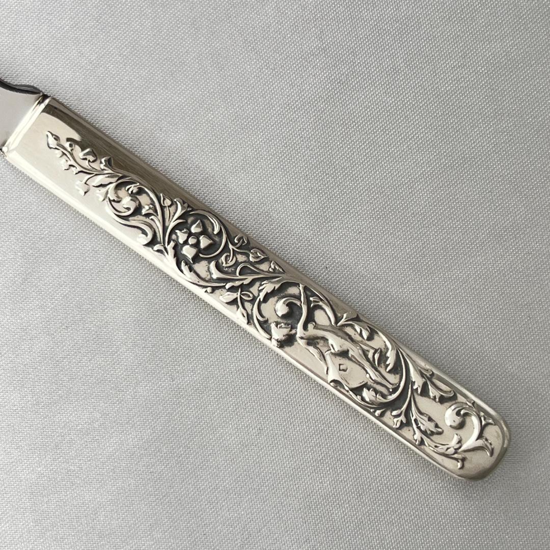 【LUNT】【純銀ハンドル】アールヌーボー レターナイフ / ペーパーナイフ