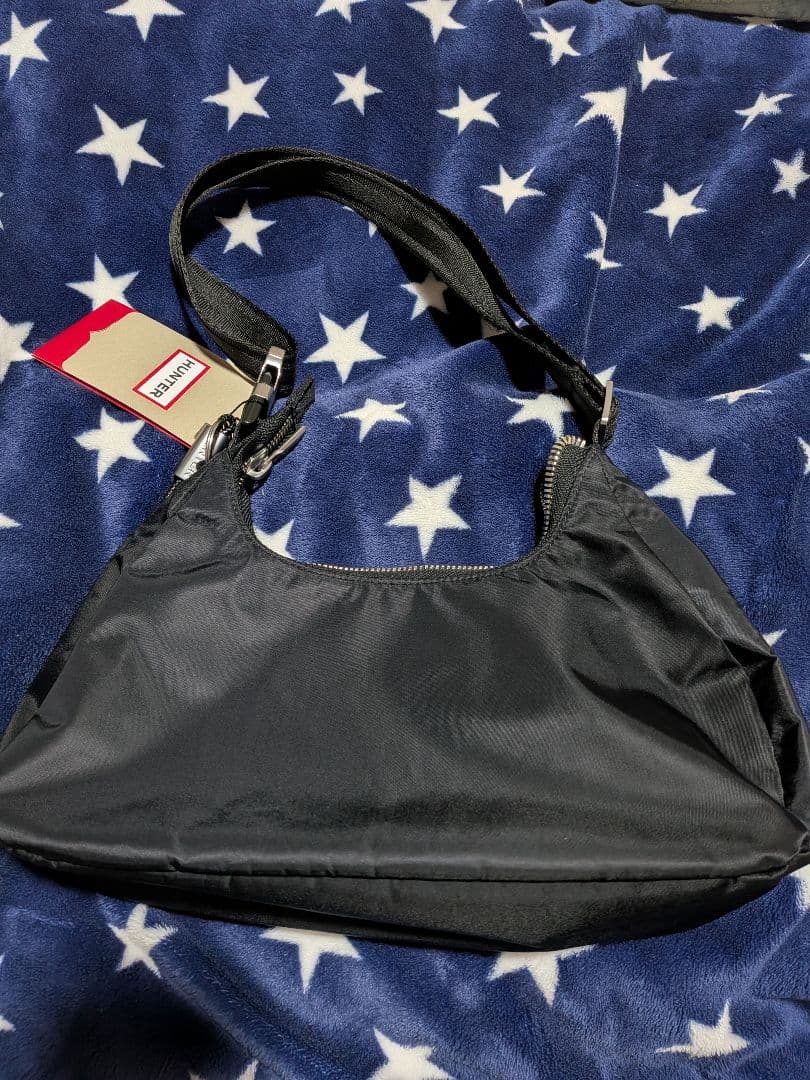 HUNTER ブラック ショルダーバッグ