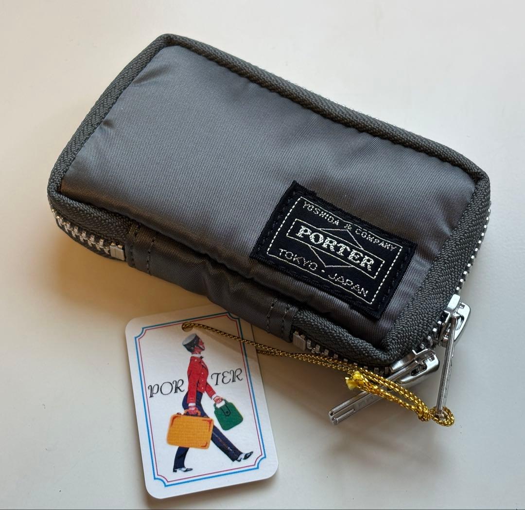 PORTER/タンカー/キーケース/カードケース/シルバー/吉田カバン/未使用