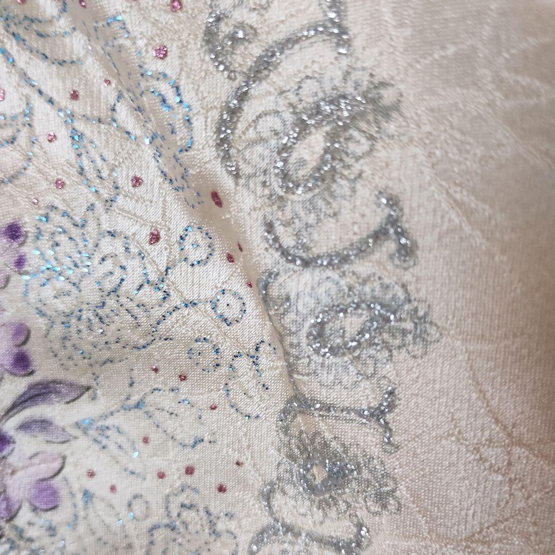 成人式正絹振袖フルセット　ベビーピンク　ラメ　　上品　豪華　光沢