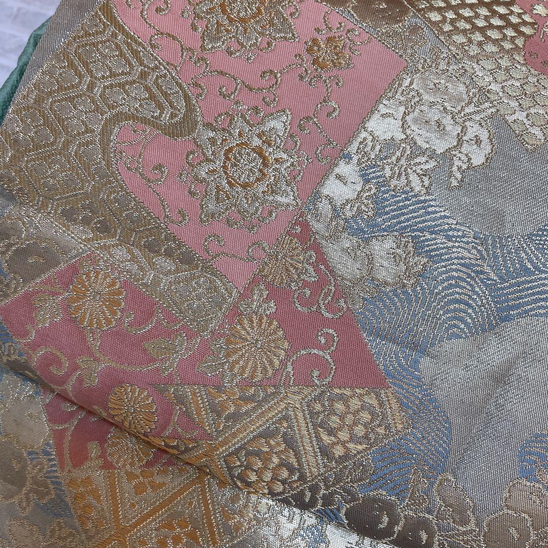 色無地　フルセット　丹後ちりめん　嵯峨野　蔓柏紋　パールトーン　地紋　H10