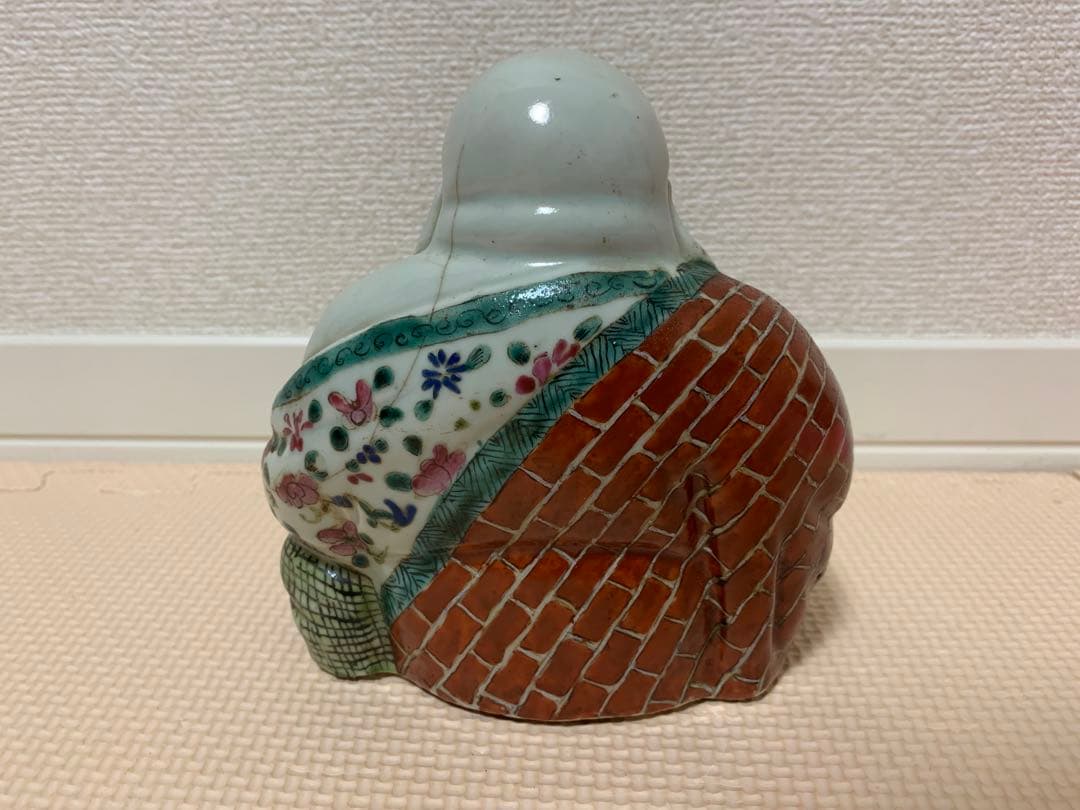 粉彩布袋像 同治年製 人物像 置物