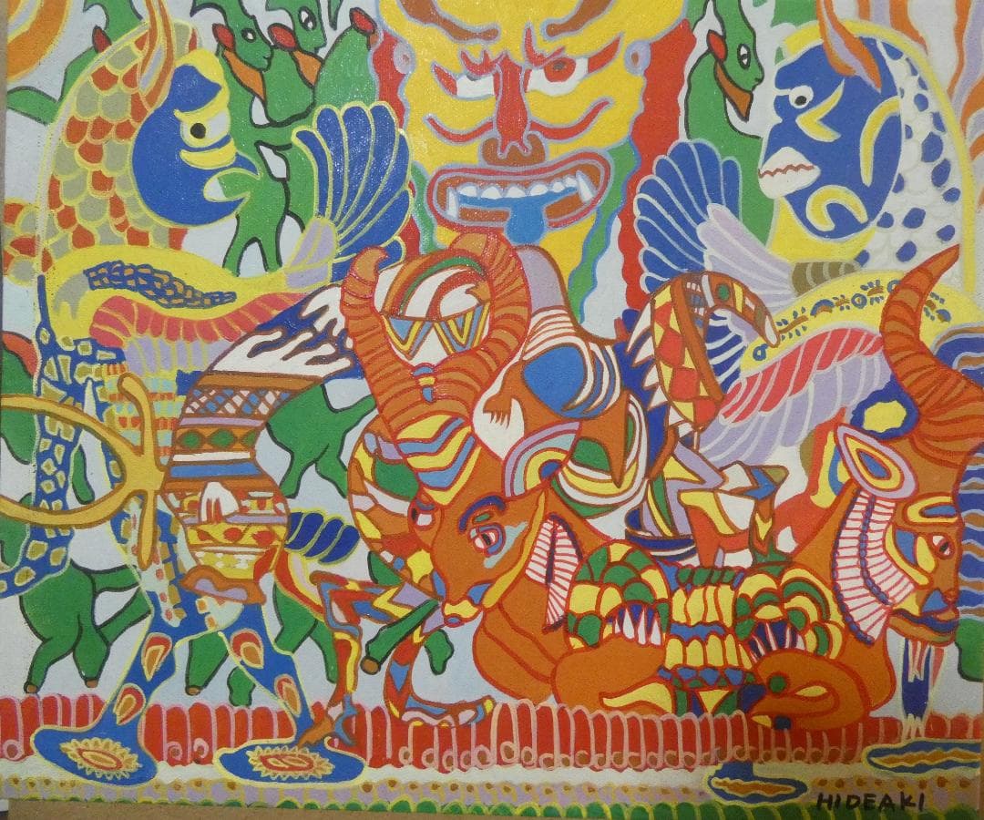 静物画　風景画　油絵　ジミー大西　F6号　額付き　手描き　肉筆