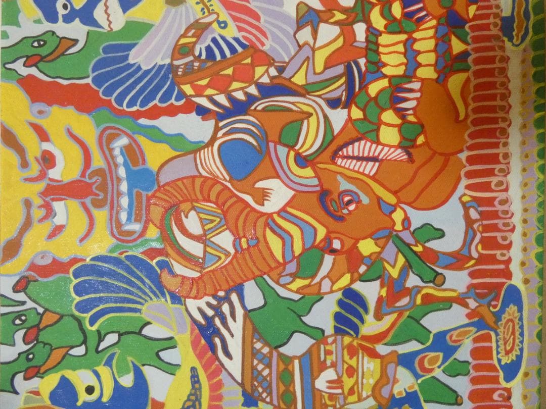 静物画　風景画　油絵　ジミー大西　F6号　額付き　手描き　肉筆