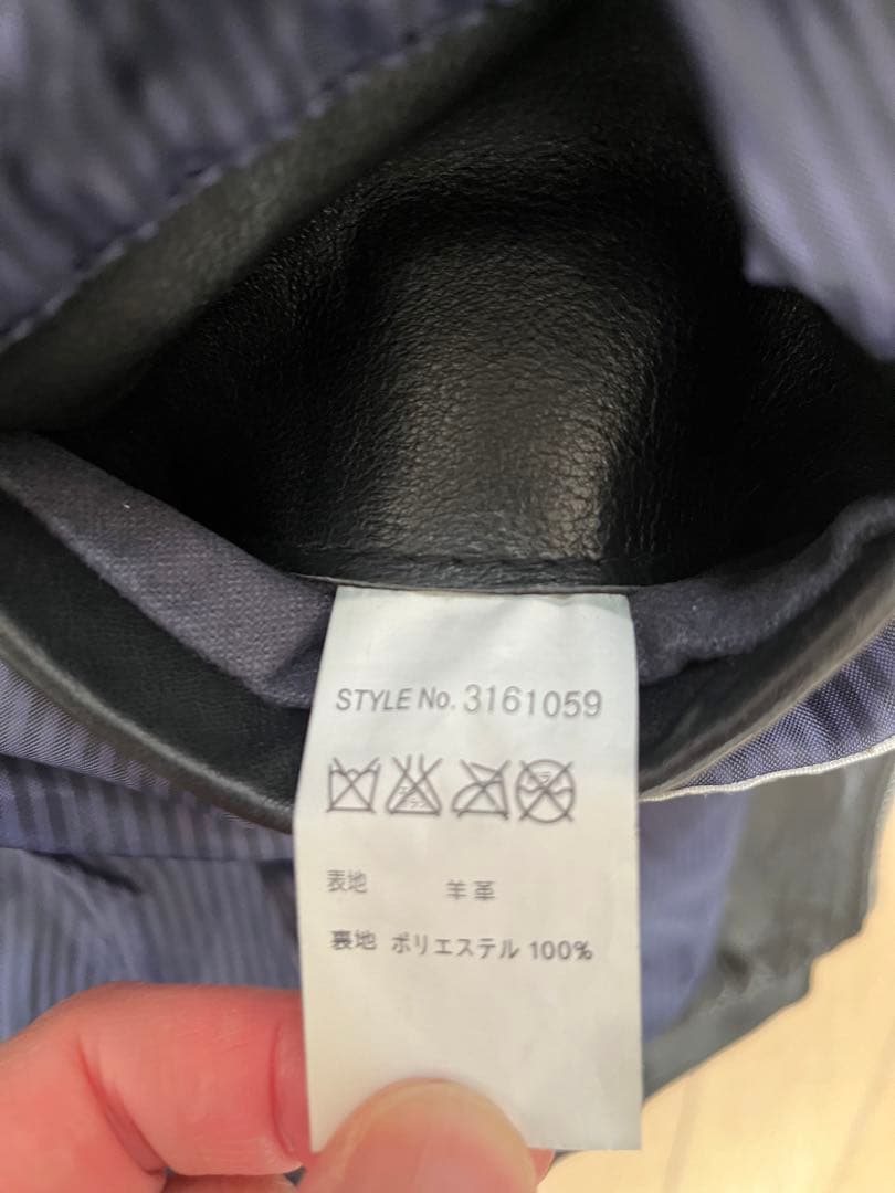 Schott レザーシングルライダースジャケット 黒