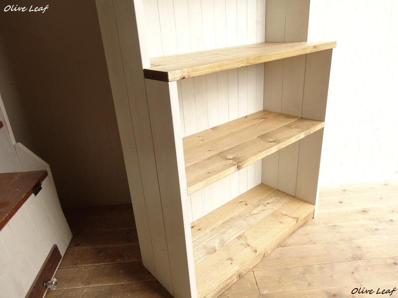 サイズ、デザインオーダー可！●6段カップボードW64●シャビーホワイト●受注製作