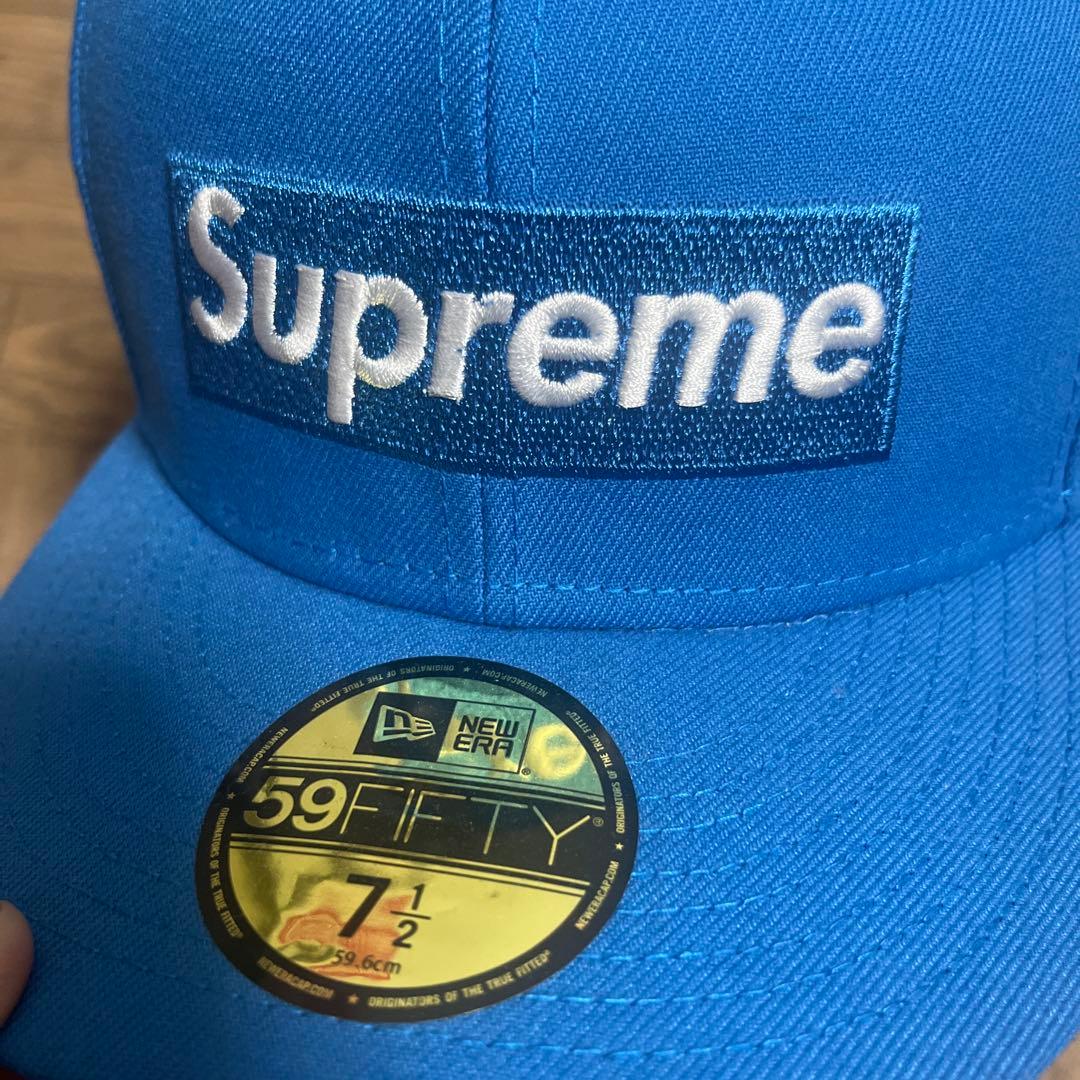 Supreme 59FIFTY キャップ 青 7 1/2