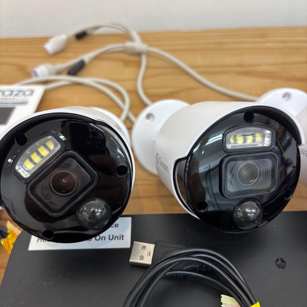 中古美品スワン8CH 4K NVRシステム 2TB4K バレットカメラ4台セット