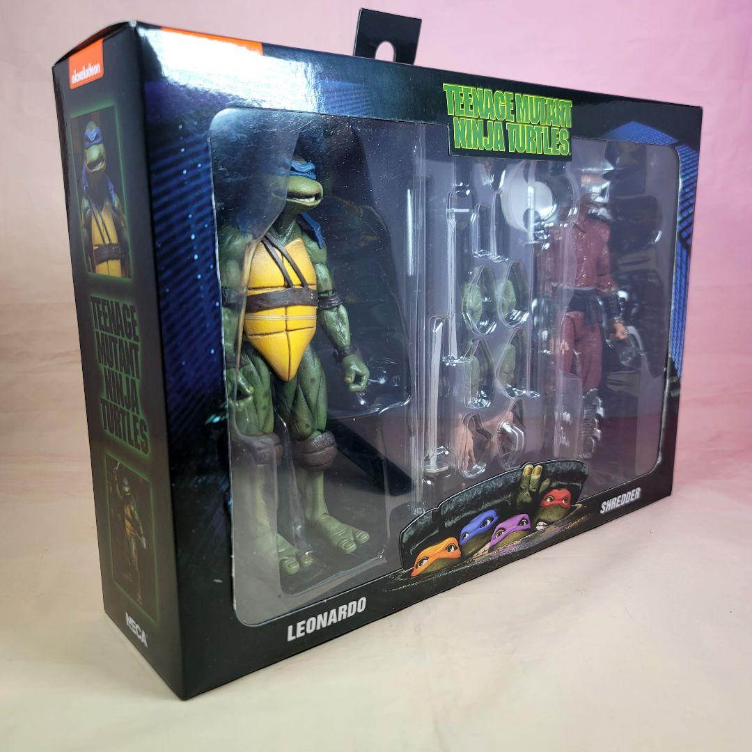 【NECA】新品 正規品 TMNT シュレッダー vs レオナルド フィギュア