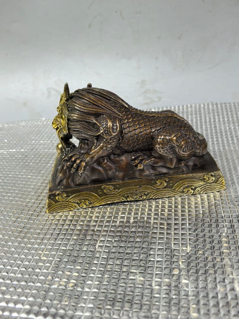 銅製 瑞獣 吸水神獣 玄関 デスク 鎮宅辟邪 開運風水 招財 置物 工芸品