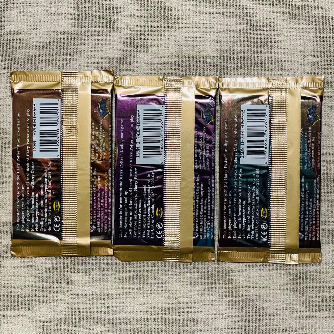 新品　ハリーポッターと秘密の部屋　トレカ　3パックセット