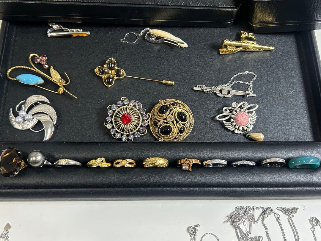 【ジュエリーアクセサリーまとめ売り】約80点 ネックレス・リング等 sv925