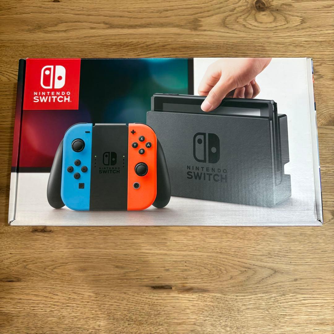 【中古】Nintendo Switch 本体 青/赤 Joy-Con 付属品付き