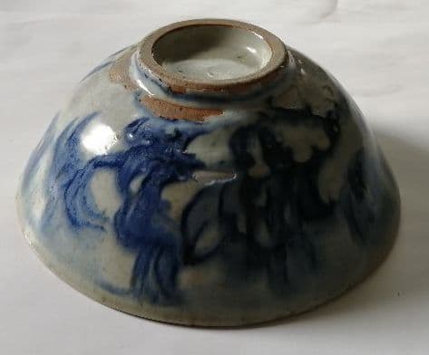 李朝　桃文茶碗