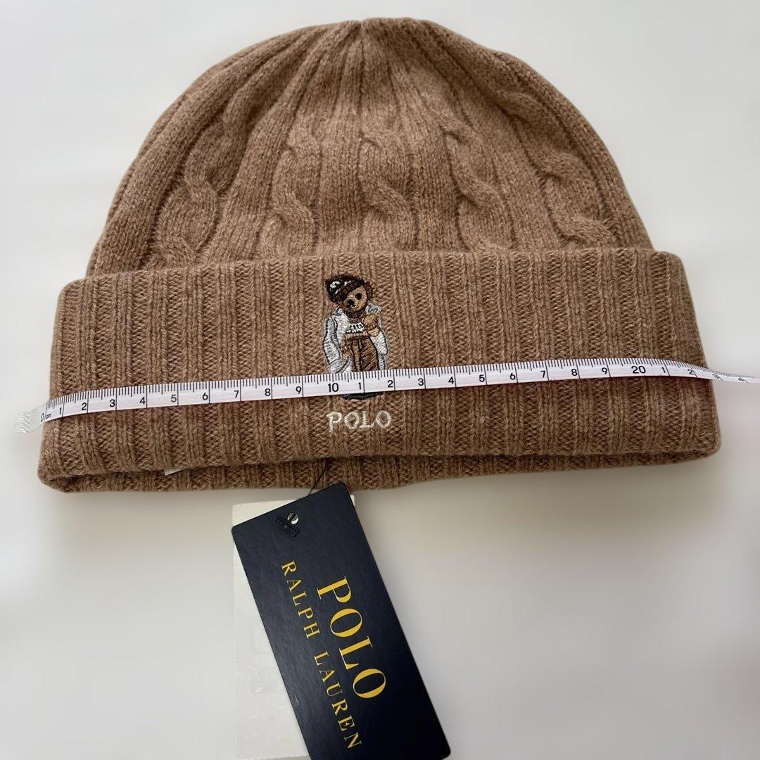 POLO RALPH LAUREN 茶色ニット帽 ビーニーサイズOSレディース