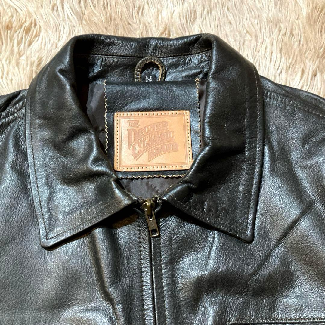 【DEGNER】 カウレザートラッカージャケット　 黒　M（大きめサイジング）