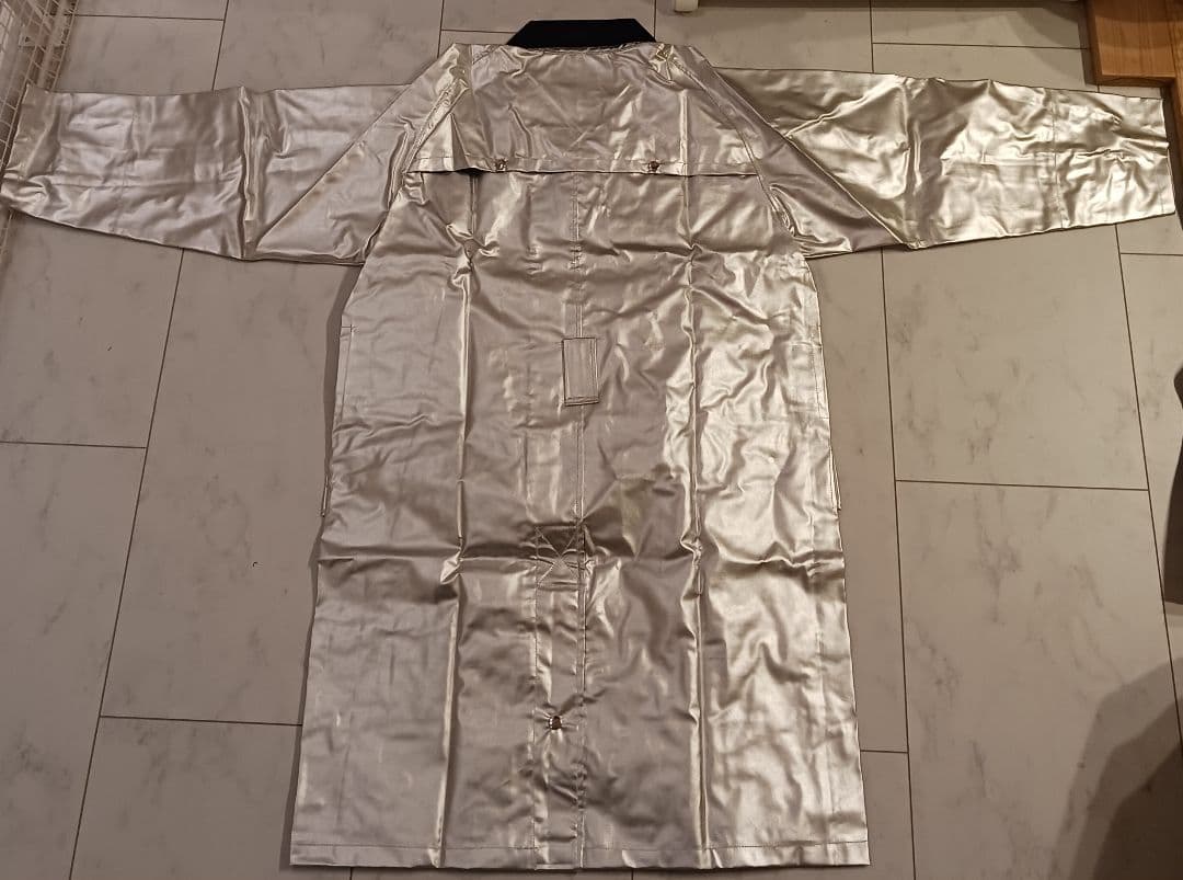 防火服　消防服　シルバー ロングコート　ファイヤーマンコート