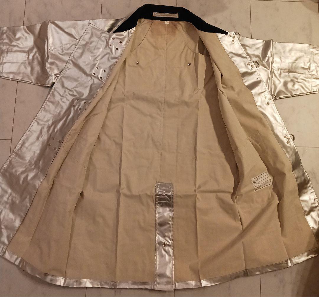 防火服　消防服　シルバー ロングコート　ファイヤーマンコート