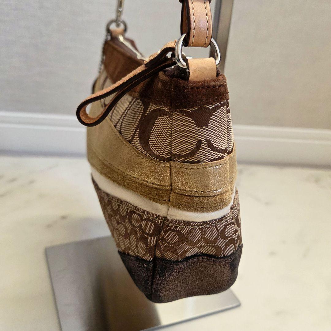 希少 COACH コーチ ミニ アクセサリーポーチ シグネチャー パッチワーク