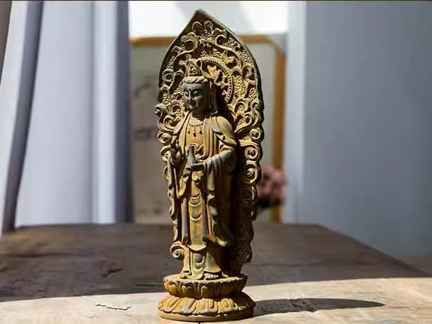 西方三聖 阿弥陀仏像 観世音菩薩 大勢至菩薩 立像 置物