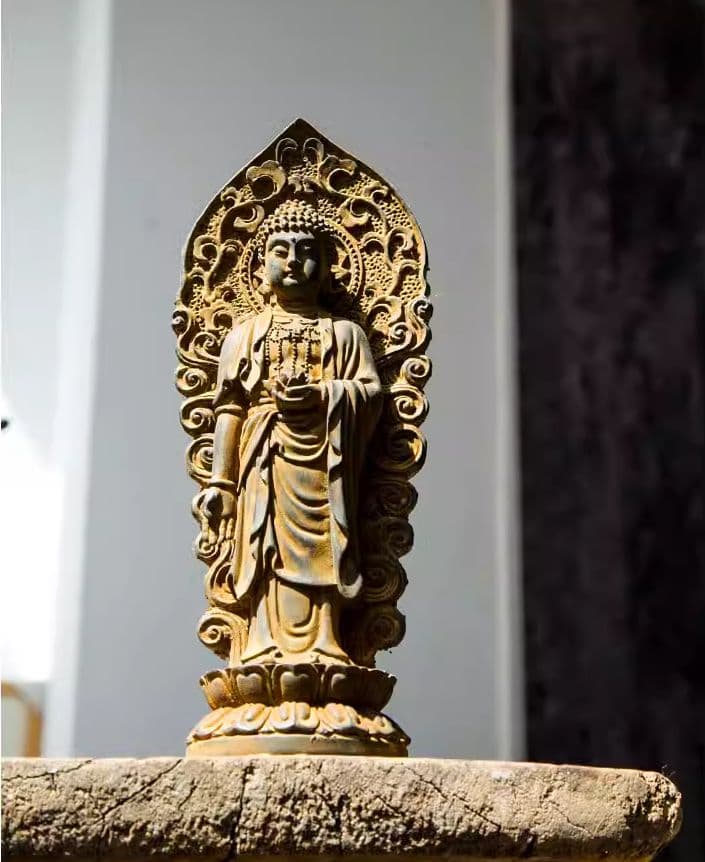 西方三聖 阿弥陀仏像 観世音菩薩 大勢至菩薩 立像 置物