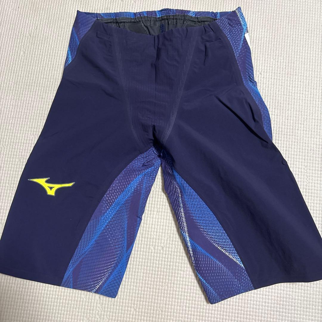 asics/MIZUNO GX競泳水着 黒/青　 アクアフォースシリコン製付き