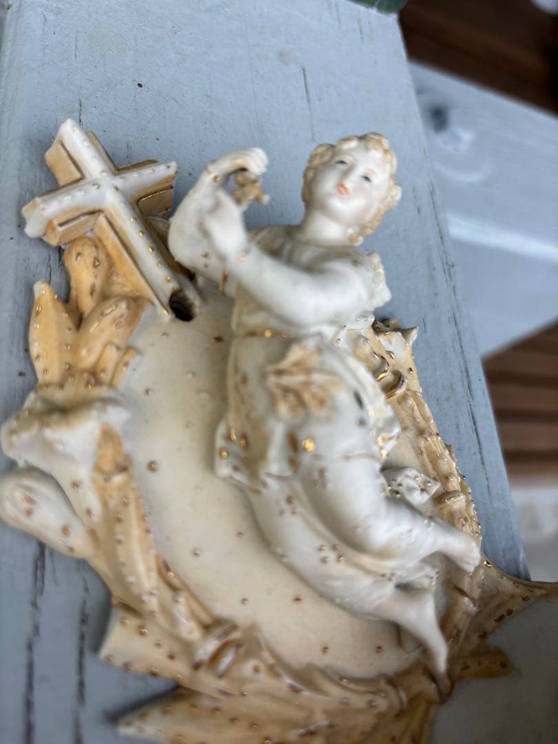 エンジェル　聖水盤　フランスアンティーク　天使ベネチエ