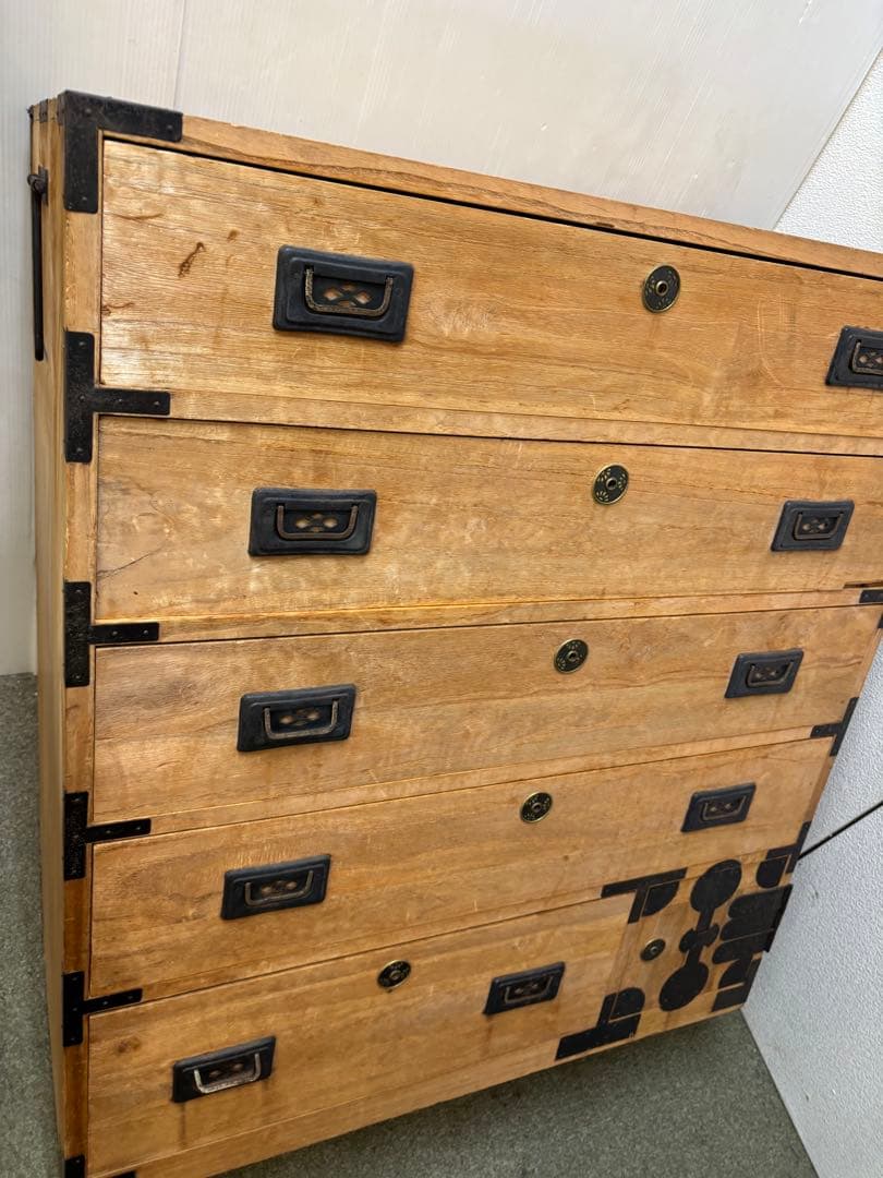 昭和レトロ　当時物　アンティーク時代箪笥　古道具　桐タンス