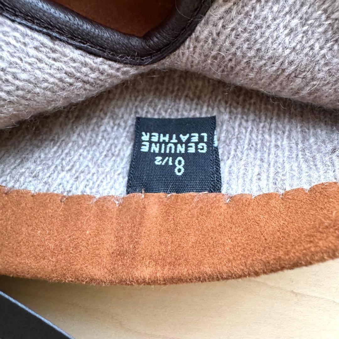 ★新品★GALA GLOVES　メンズ　高級レザー手袋　スエード　カシミヤ　茶