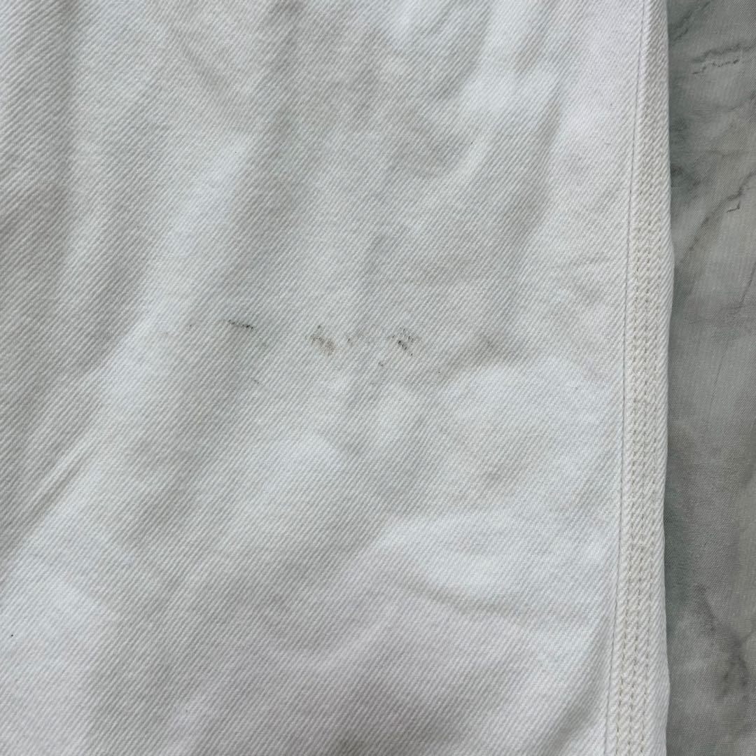 現行タグ✨バーバリー152(12y) ホワイトデニムパンツ　ロコボタン　XS〜S