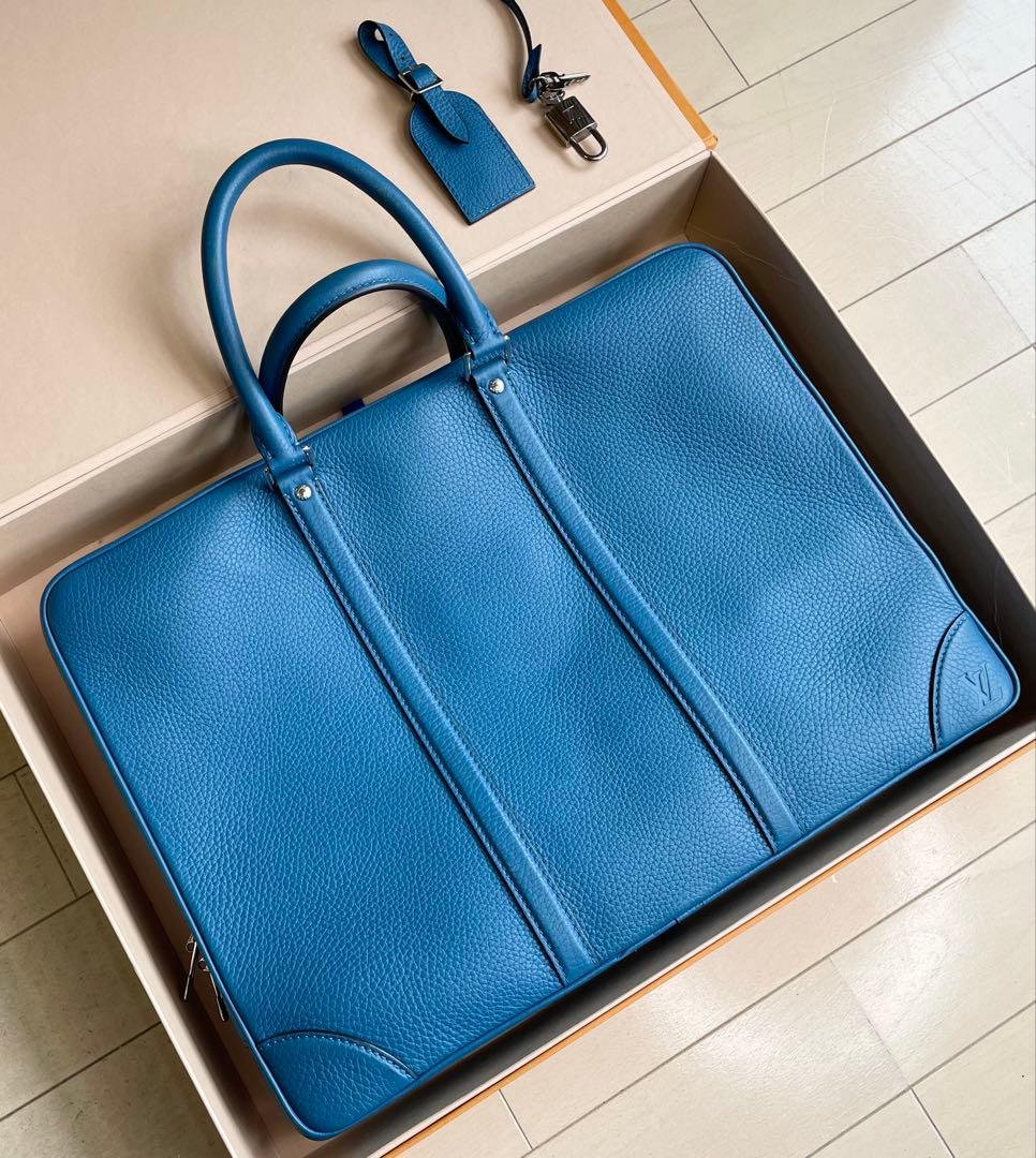 Louis Vuitton PDV トリヨンレザー ブリーフケース ブルー