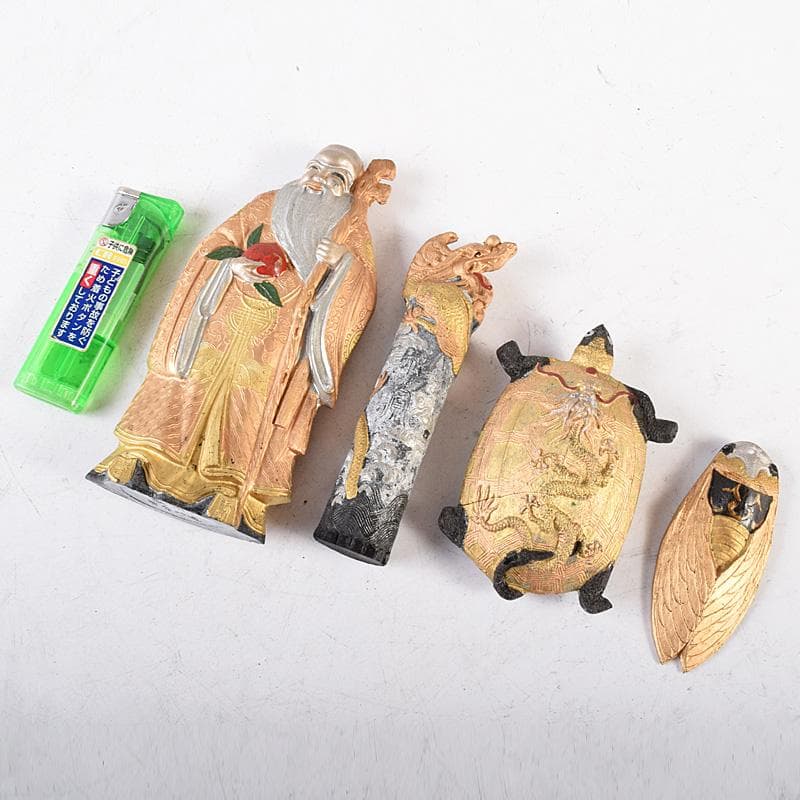 中国　書道具　頤和書屋　徽州曹素功造　桃仙人形　古墨　29点　M　R8070B