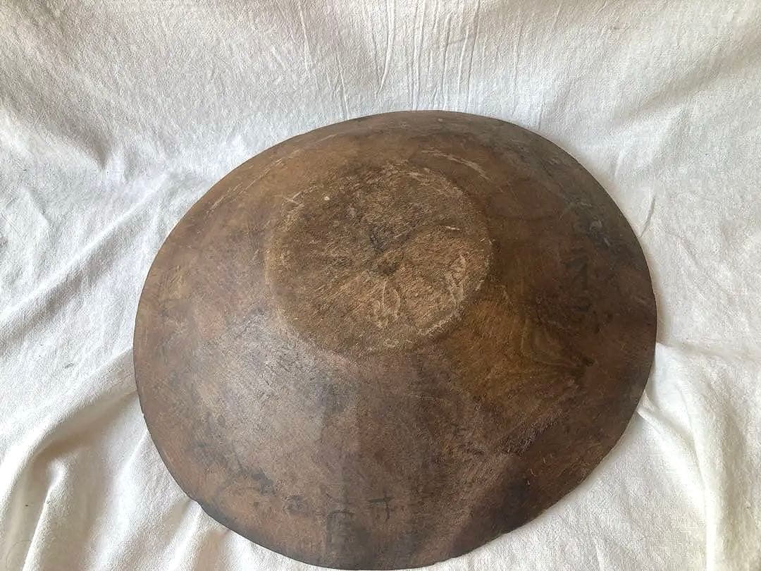 古道具　繭皿　木皿　枯れた皿