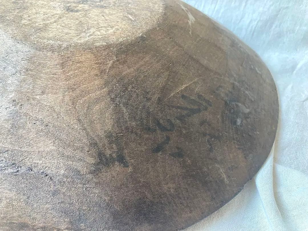 古道具　繭皿　木皿　枯れた皿