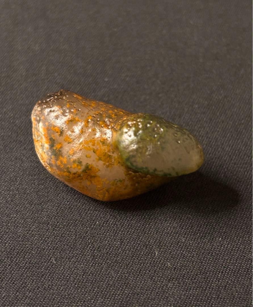 自然石新疆ゴビ瑪瑙可愛いアヒル模様の天然アート石【#MN0007】