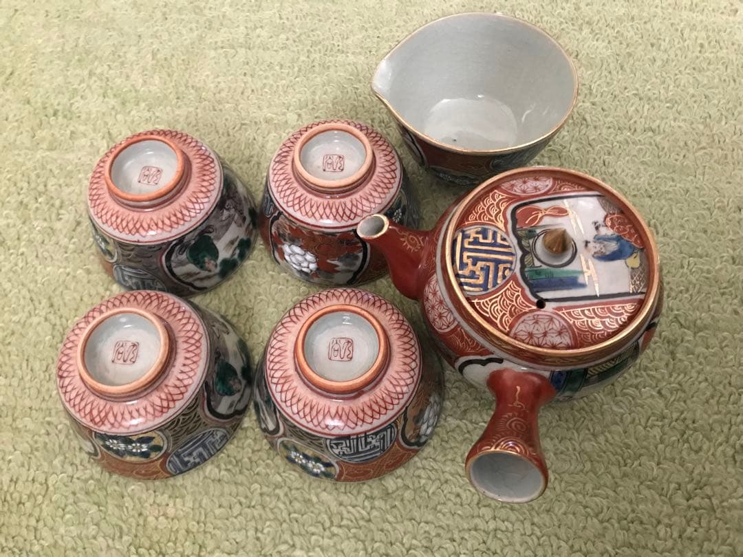 美品 九谷焼 九谷庄三 煎茶器セット