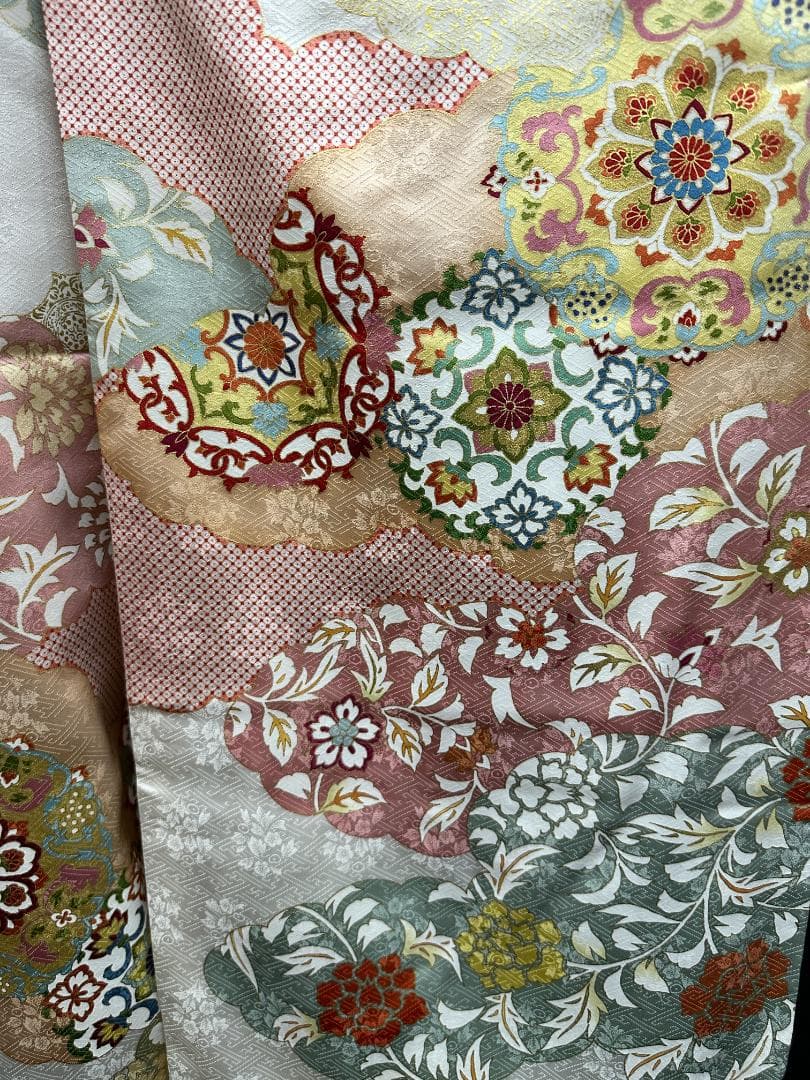 商談中 逸品 白地 染め分け華文 振袖 梅垣織物 フルセット 小田急誂え