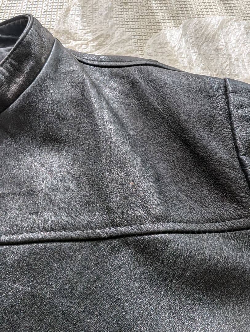 【12/21価格戻し】メンズ　シングルレザージャケット　ブラック