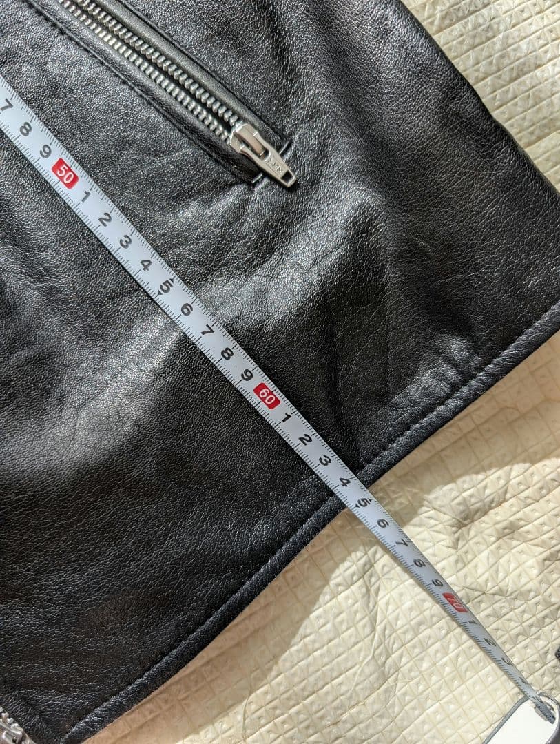 【12/21価格戻し】メンズ　シングルレザージャケット　ブラック