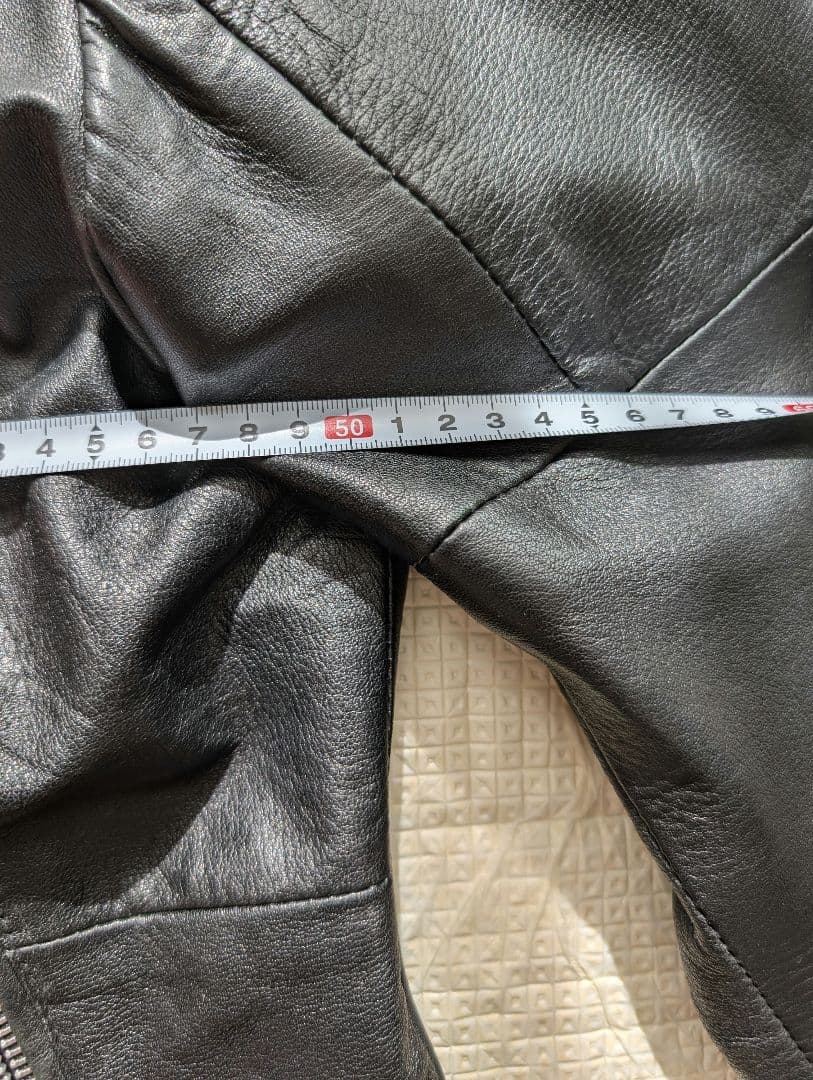 【12/21価格戻し】メンズ　シングルレザージャケット　ブラック