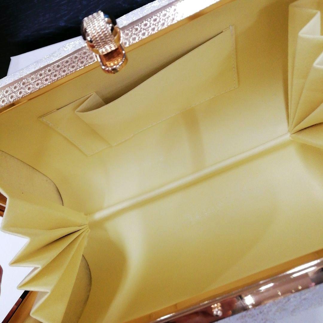 新品未使用 礼装用 佐賀錦シルバー系草履バッグセット　フリーサイズ OL-2