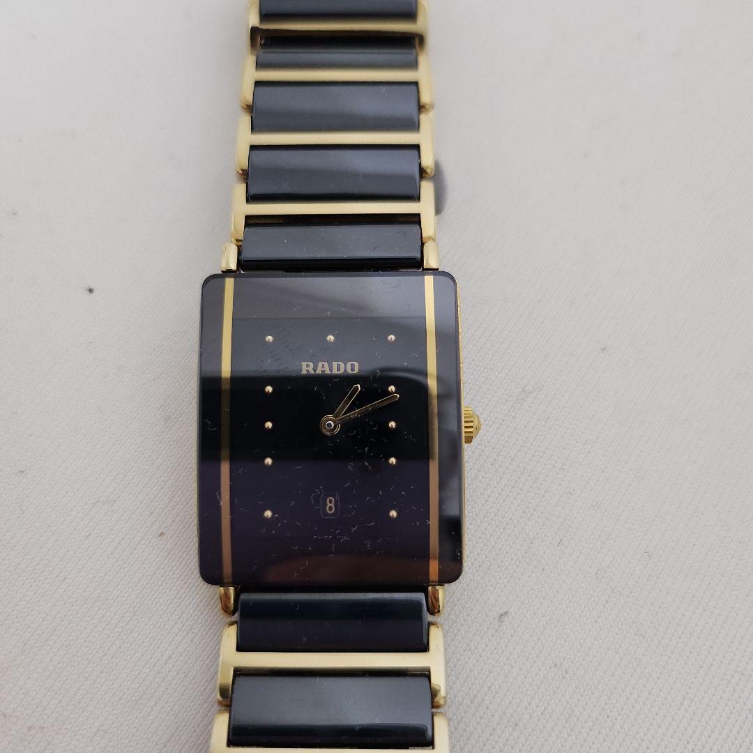 RADO アナログ腕時計 ブラック/ゴールド