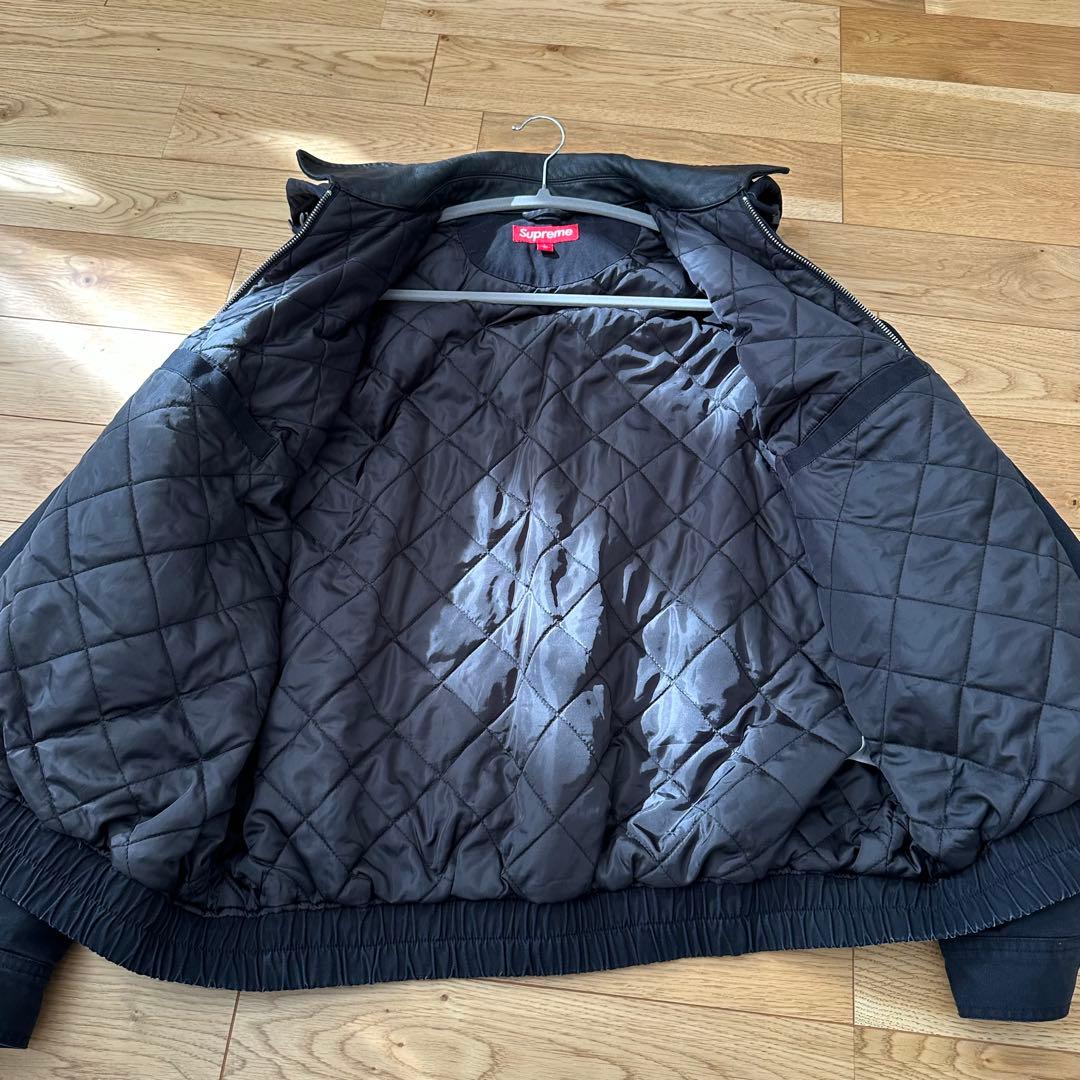 ジャケット・アウター Supreme leather collar utility jacket L