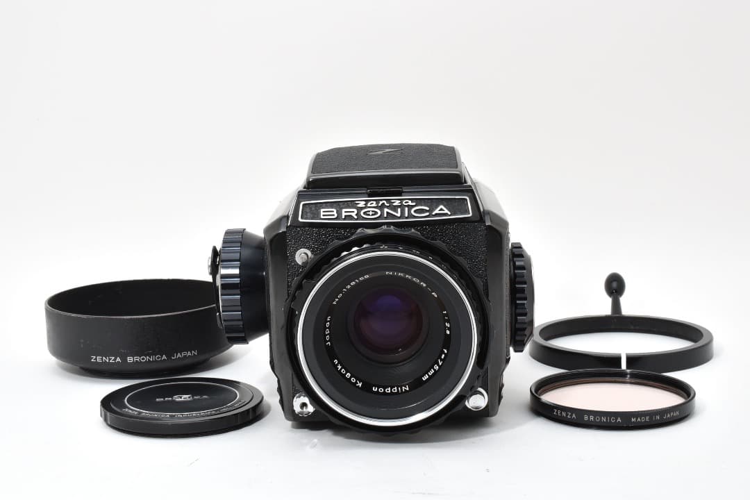 ゼンザ ブロニカ Zenza Bronica S2 ブラック 75mm 2821