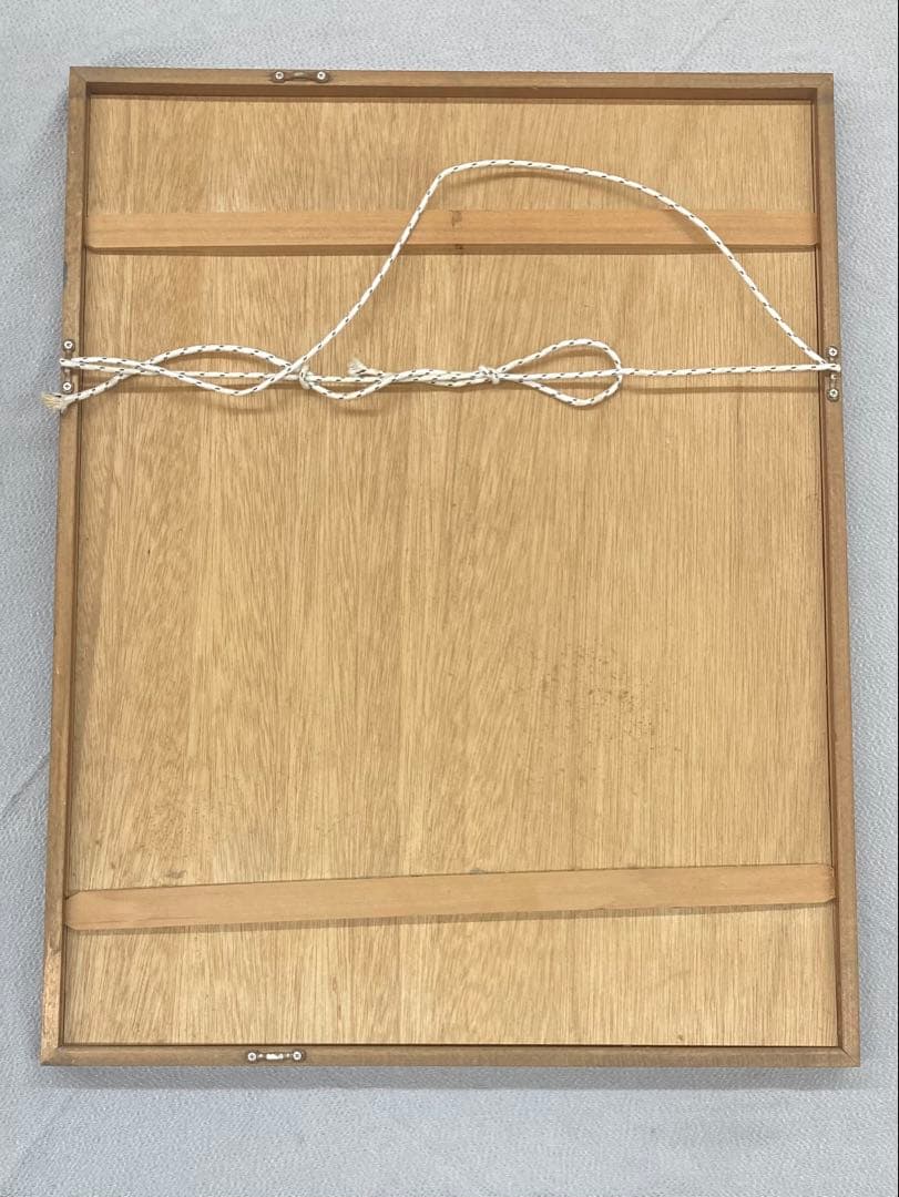 B458s「石鎚山(56)」中西俊佳作　木版画　30/55 愛媛　霊峰　額付