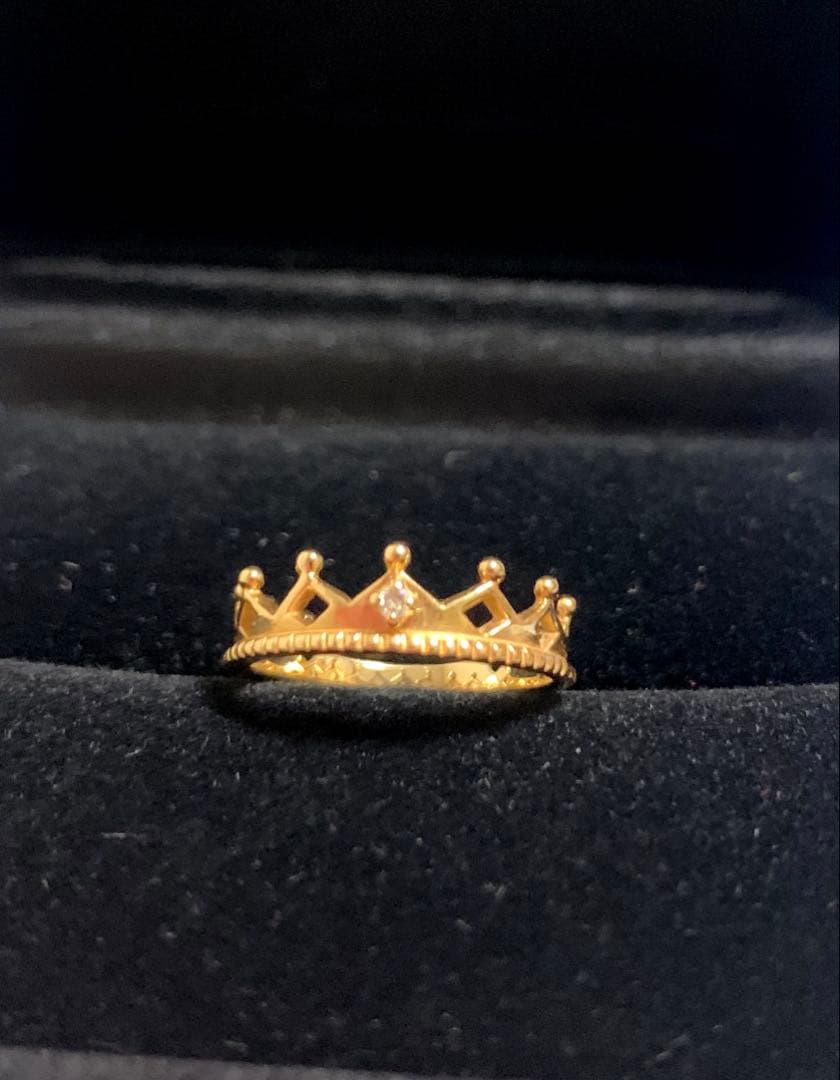 NOJESS ノジェス　K10 リング　クラウンピンキー　ダイヤモンド　4号